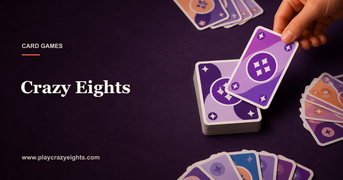 Crazy Eights Card Game Online Free with Wild 8s